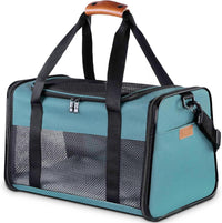 Cat Carrier, Portable Foldable Dog Pet Carrier - 17.5"L x 11.0"W x 11.0"H / Blue