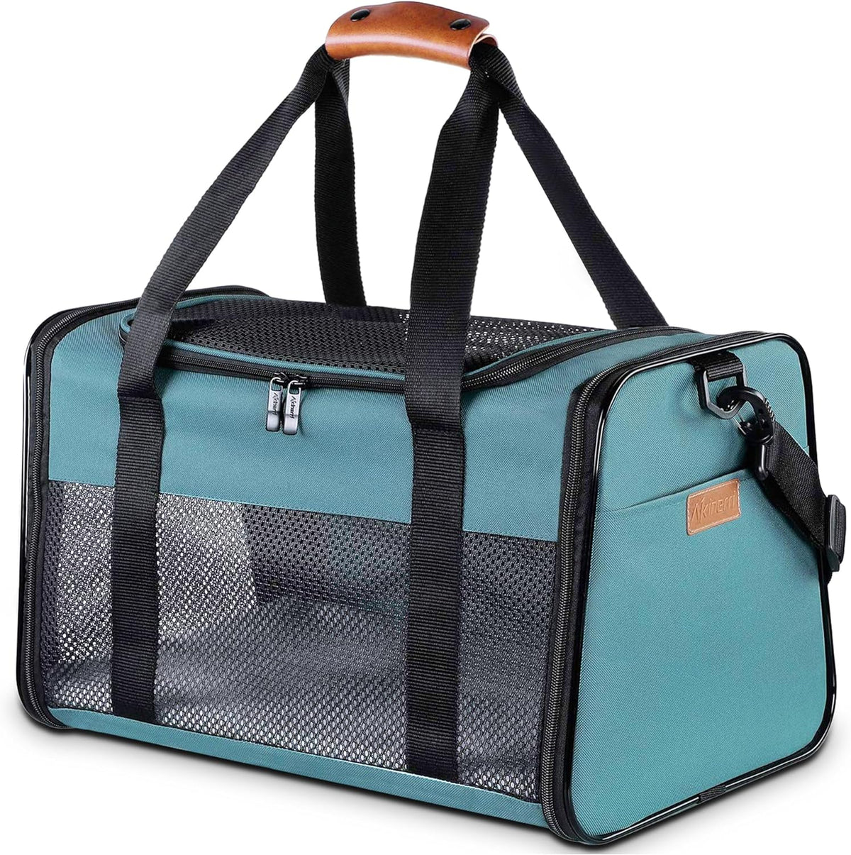 Cat Carrier, Portable Foldable Dog Pet Carrier - 17.5"L x 11.0"W x 11.0"H / Blue