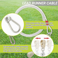 PAWNISAW Dog Runner Cable for Yard - Silver / 100 FT - image 4