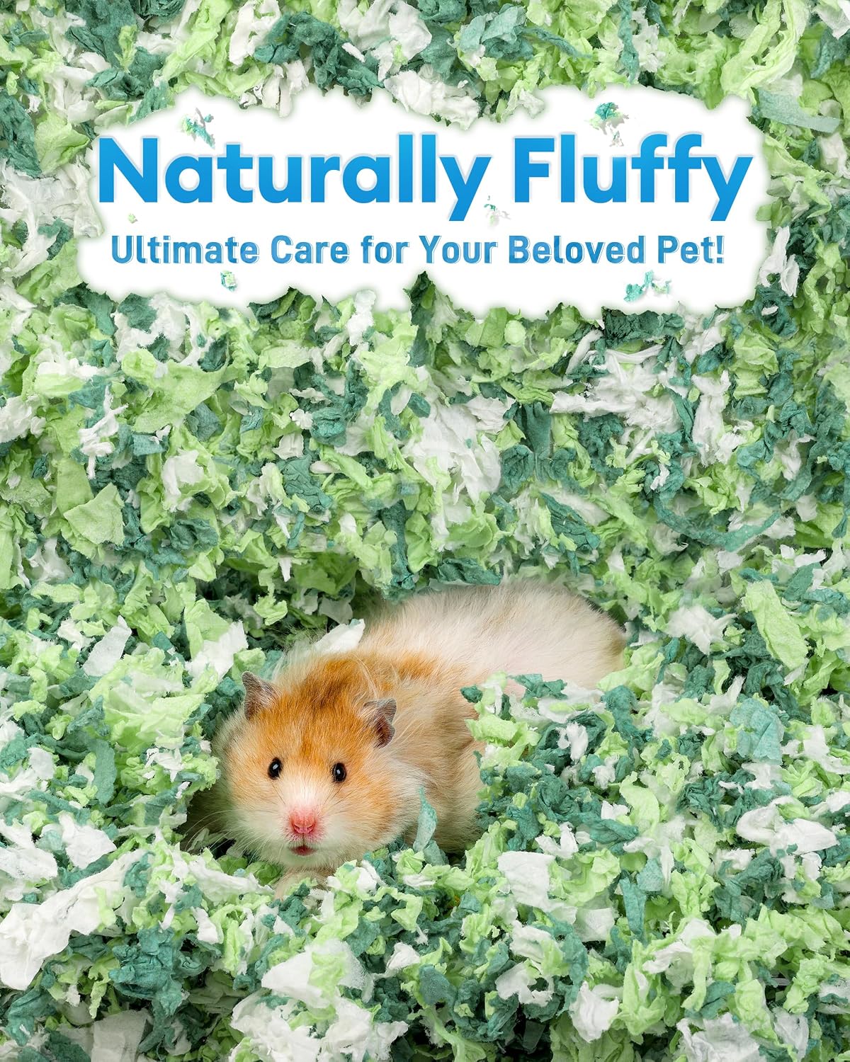 BUCATSTATE Hamster Bedding 15L, 99% Dust-Free Paper Bedding - Green / 15L - image 2