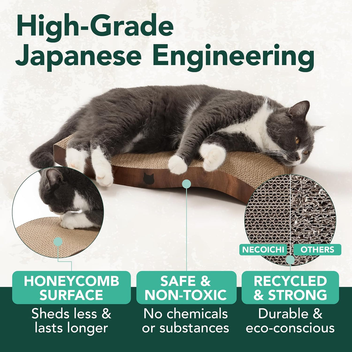 Reversible Wave Cat Scratcher for Indoor Cats - Dark Cherry / 1pcs - image 4