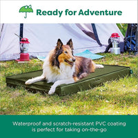 FurHaven Cooling Dog Bed – Medium Foam Mattress for Joint Pain Relief, Waterproof Liner, Removable Washable Cover, Durable for Outdoor Use, Deluxe Grid Indoor/Outdoor Bed – Green, Medium