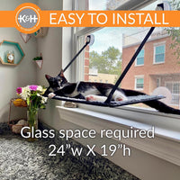 K&H Cat Window Perch, EZ Mount Kitty Sill - 12 X 23 Inches / No Bolster - image 2