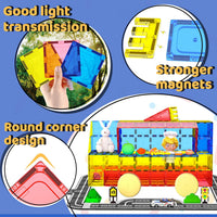 Magnetic Tiles, Road Set, Magnetic Building Blocks - 38 Pcs - image 4