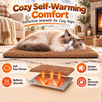PatiencET Self Warming Cat Bed for Indoor Cats 18'' x 24'' - Khaki / 24*36 - image 4