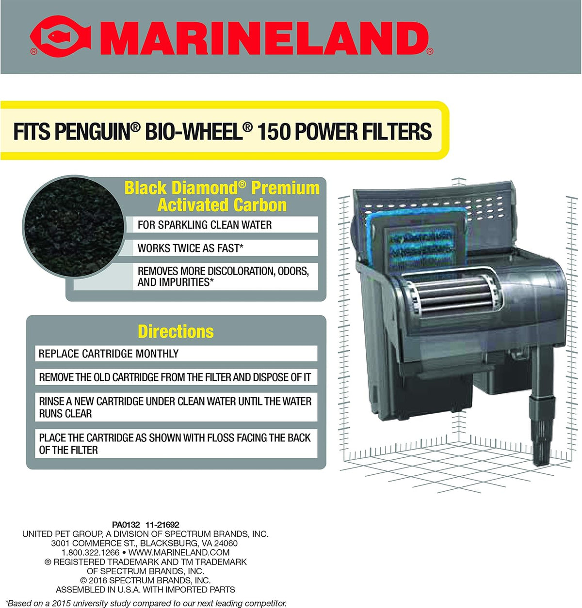 Marineland Bio-Wheel Penguin Rite-Size C Aquarium Filter Cartridge - Size B / 3-Count - image 4