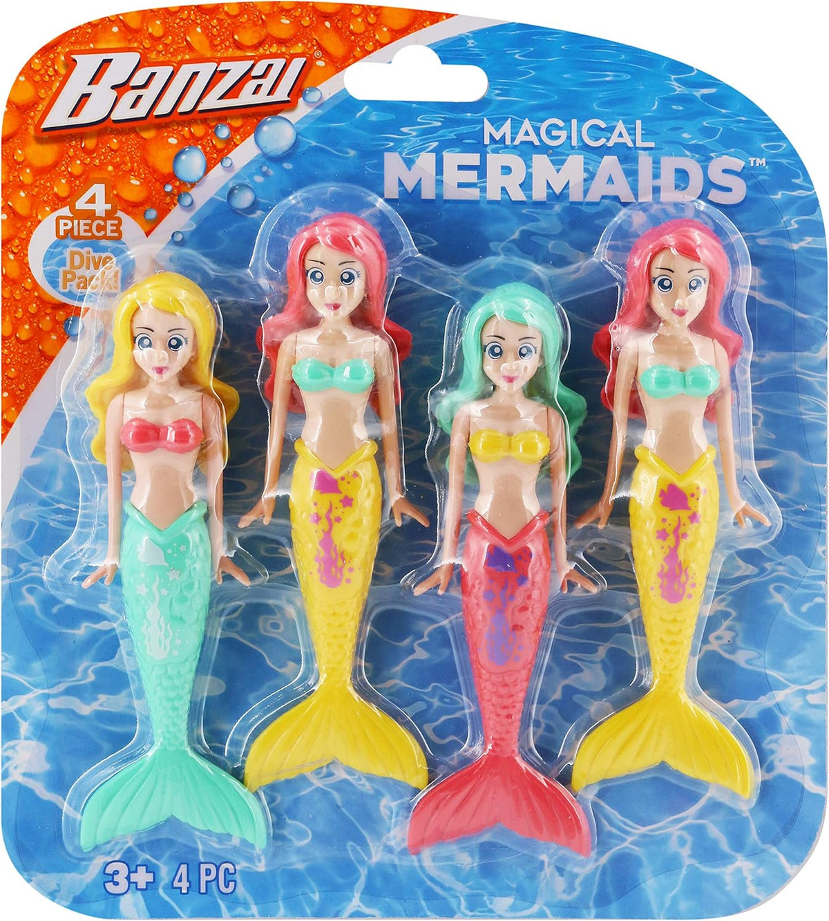 Banzai Dive Mermaids 4pc Colors May Vary – Fun for Kids & Family