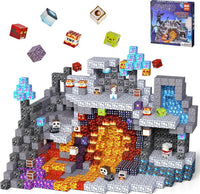 EWED 200 piece forest themed magnetic building blocks with trees, houses and figures - view 2