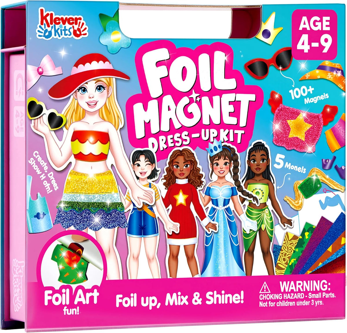 Klever Kits JOVA foil magnet dress-up kit with model boards and magnetic outfits