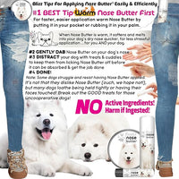The Blissful Dog Samoyed Nose Butter for Dry, Cracked Skin, Lick-Safe Dog Nose Balm with Moisturizing Shea Butter, Almond, Olive, and Essential Oils, Pet Supplies, Uncented, 1 oz.