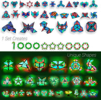 TOSY Magnet Pyramid Glow - 1 Cube Transforms into 1 Billion Shapes, 12 Pieces, 243 Magnets - Mixed (Set of 2) - image 3