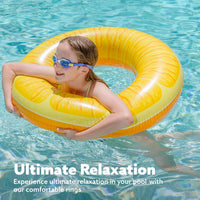 Sloosh 4 Pack Inflatable Pool Floats, Pool Tube Rings - Fruit - image 4
