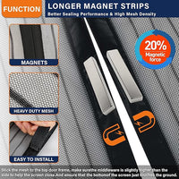 Magnetic Screen Door, Keep Bugs Out, Pet & Kid Friendly，Works with Front Doors, Sliding Doors,Fit Door Size 34 x 78 Inches ‎Black