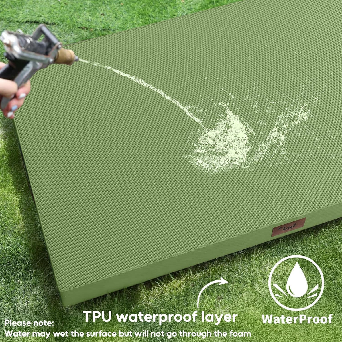 Outdoor Waterproof Orthopedic Dog Bed for Large Dogs – Essentials for Dogs - Light Green / 36.0"L x 27.0"W x 3.0"Th - image 4