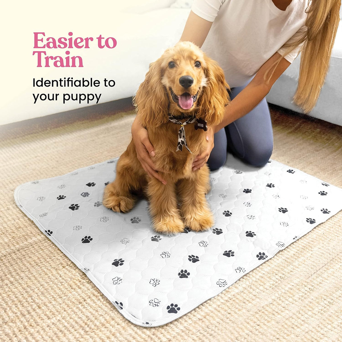 Super Absorbent Washable Pee Pads for Dogs - Rectangular - White / 36x41 - image 2