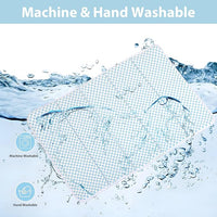 Dog Cooling Mat for Medium Dogs - 30x20 Orthopedic Memory Foam Pet Pad for Summer, QMAX>0.5, Washable Premium Comfort Crate Pad for Your Furry Companion, Blue