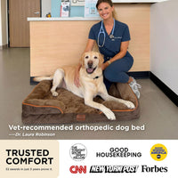 Bedsure Orthopedic Dog Bed Medium Washable Original Design - Beige / 35"l X 25"w X 6.5"th - image 2