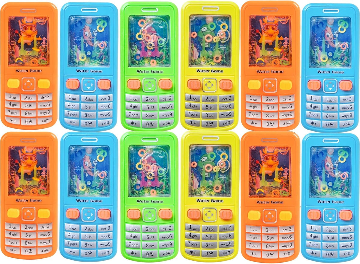 Desyeryamimi 12 pack 90s cell phone style water ring toss handheld games