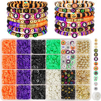Gionlion Christmas clay bead bracelet kit with red, green, white and gold beads - view 3