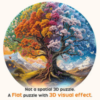 Masseruon 1000 piece round jigsaw puzzle with a sunset canyon image - view 14