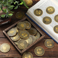 Nosiny 40 Christian challenge coins in gold zinc alloy with double sided print - view 20