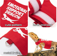 Bearded Dragon Harness and Leash Set, Escape Proof Reptile Vest – Essentials for Reptiles And Amphibians - Red - image 4
