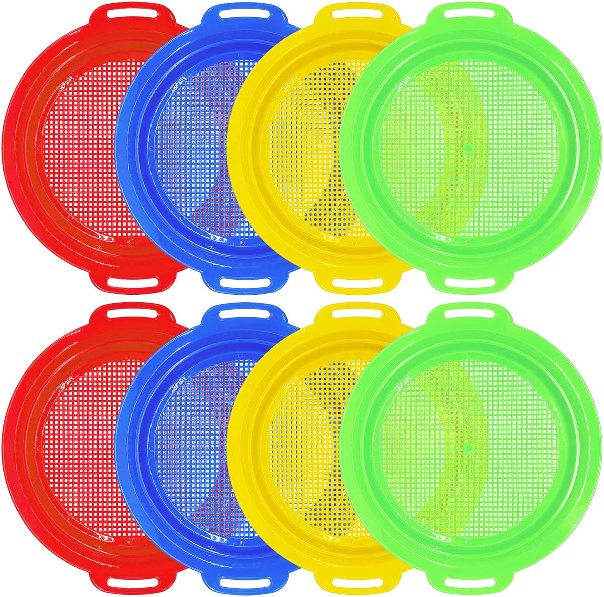 OJYUDD 4 Pack Sand Sifter Sieves for Adults - 8 Pcs