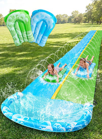 JOYIN 22.5ft Water Slides and 2 Bodyboards - Blue, Green / 32.5ft
