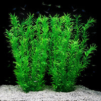 Aquarium Decor Plastic Plants Extra Large 21 Inches Artificial Plants – Essentials for Fish - Green 2pcs