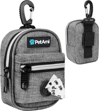 PetAmi Dog Poop Bag Holder for Leash - Heather Gray / 1 Count (Pack of 1)