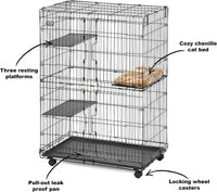 MidWest Homes for Pets Folding Metal Indoor Cat Playpen - Satin Black E-Coat / 36.0"L x 23.5"W x 50.5"H - image 3