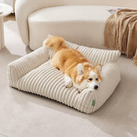 Cute Couch Bed for Pets, Supportive Cat Sofa for Indoor Cats - 36.0"L x 27.0"W x 10.0"Th / Cream - image 2