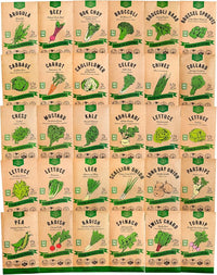 Organo Republic 30 Most Popular Winter Vegetable Garden Seeds Variety Pack- Outdoors/Indoor 33,200+ Non-GMO Heirloom Veggie Seeds Broccoli Beet Carrot Cabbage Chives Lettuce Radish Pea Spinach & More