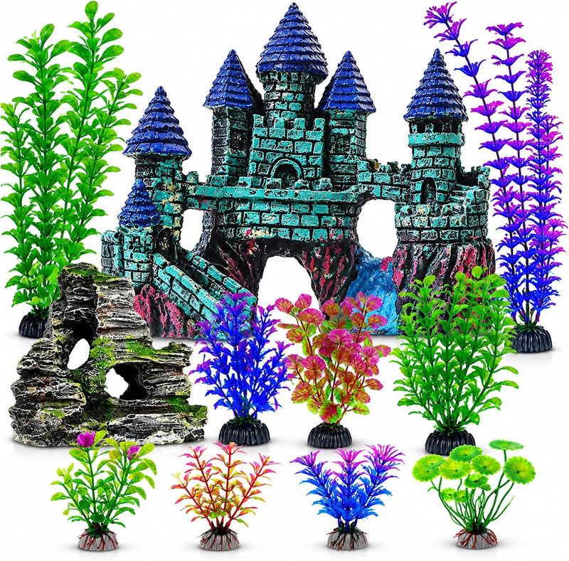 13 Pieces Aquarium Decorations Kit