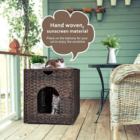 Large Cat Litter Box Enclosure - 30.3'' L X 18.2'' W X 20.5'' H / Brown - image 2