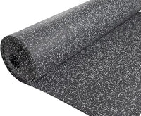 Playsafer Genaflex Rubber Gym Floor Mat, Heavy Duty Commercial Protective Gym Flooring Roll - 8mm Thick (4' X 6', 15% Grey)