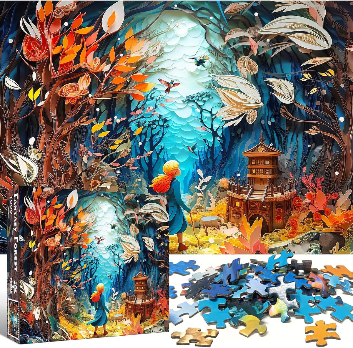 Funny Dog Pizza Jigsaw Puzzles, Food Kitchen - Fantasy Forest - image 2