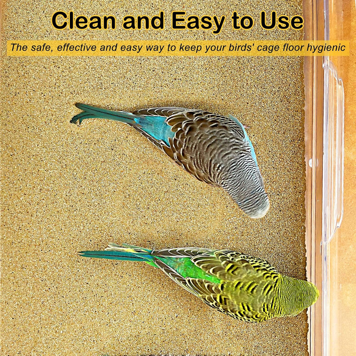 S&X Bird Cage Liners 17 x 11in, Disposable Gravel Paper Sheets - 60PCS 10" x 16" - image 2