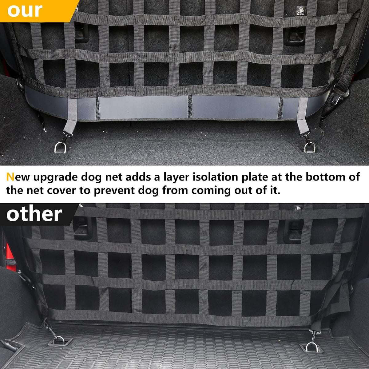 Pet Net Vehicle Safety Mesh Dog Barrier for Jeep 2/4-Door 2007-2026 – Essentials for Dogs - image 4