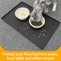 Pet Placemat for Dog and Cat - 24.5"L x 16.5"W / Black - image 3