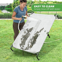 Simple Trending Raised Dog Bed for Extra Large Dogs, Waterproof XL Dog Cot, Outdoor Elevated Pet Bed, 60.25" x 37.25", Grey