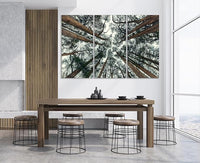 Nature Wall Art Prints - Ocean Forest Mountain Lake Canvas Landscapes - Small to Extra Large Living Room Bedroom Kitchen Bathroom Décor (Trees and Sky, 35L" x 53W" - 3 Panels)