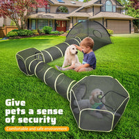 Outdoor Cat Enclosures for Indoor, Portable Mesh Tent - 5PC Cat Tent with Tunnel - image 3