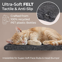 Cat Wall Shelves Set, Indoor & Outdoor by Pryde Pets - Charcoal / 1 Long Cat Climber - image 2