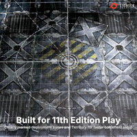 Lighter Creative 44 x 60 gridded WH40K battle mat, Iron Underhive print - view 9