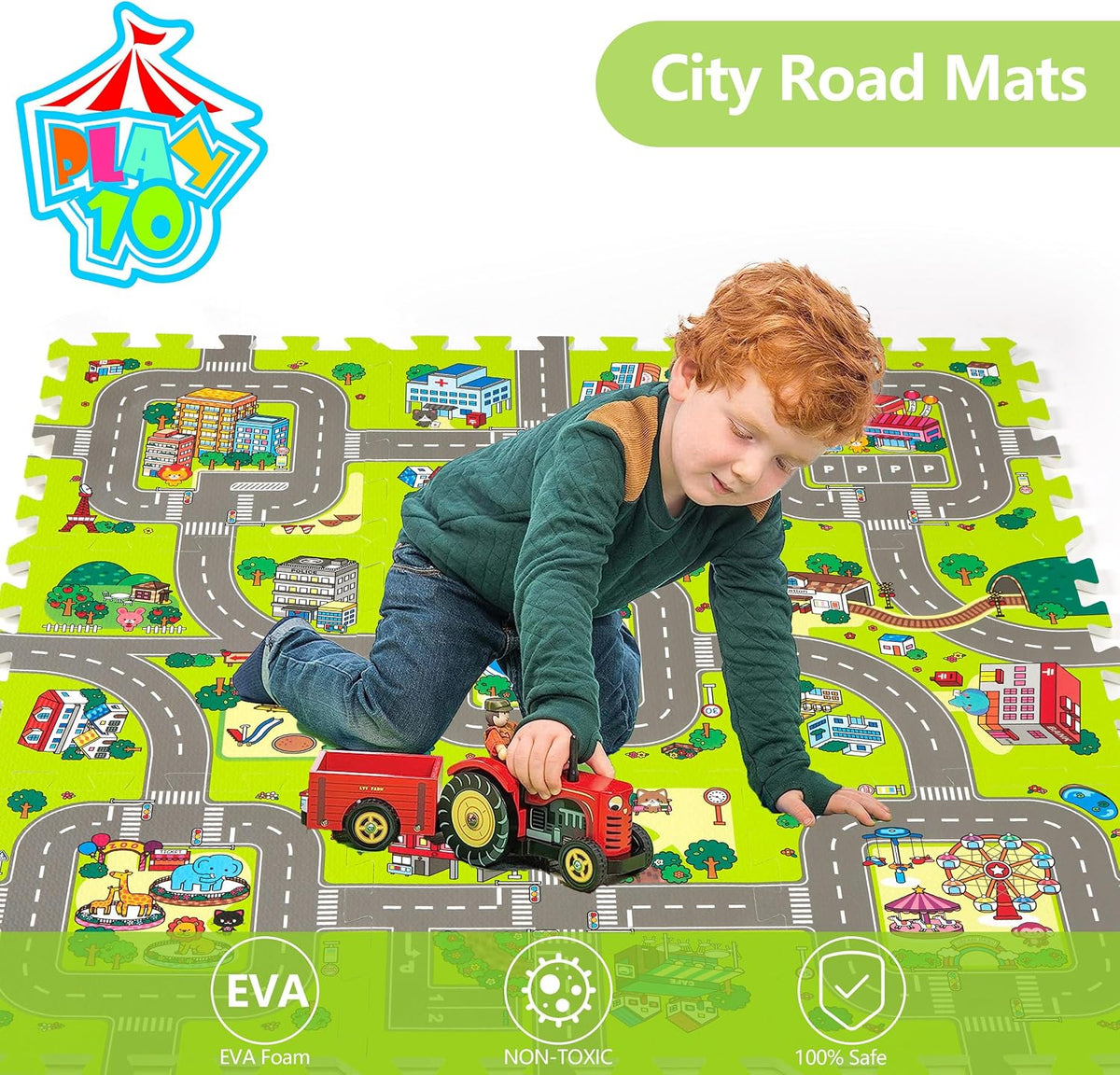 Baby Play Mats for Floor, Foam Play Mat - image 2