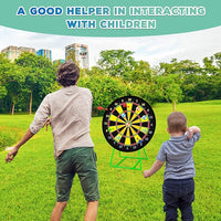 Large Dart Board for Kids, Kids Double-Sided Dart Board with Sticky Balls and Darts, Indoor/Outdoor Sport Fun Party Play Game Toys, Gifts for 3 4 5 6 7 8 9 10 11 12 Year Old Boys Girls