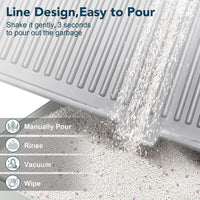 UPSKY Large Cat Litter Mat 31" x 24" Waterproof and Washable - 2.Grey - image 4