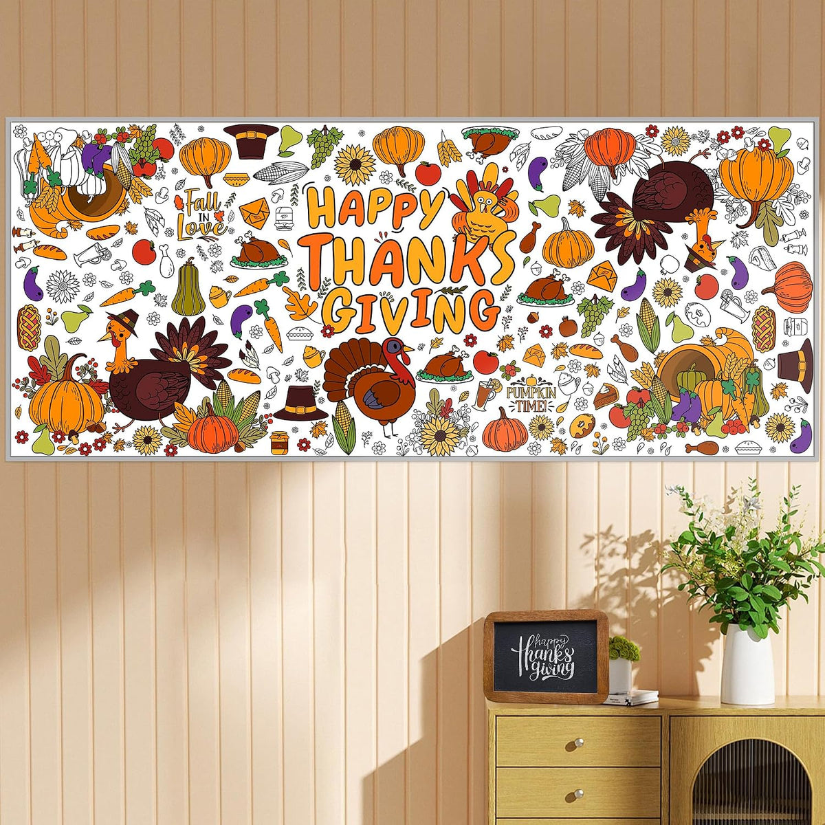 OHOME Halloween Giant Coloring Poster/Tablecloth-Halloween Crafts - Thanksgiving - image 4