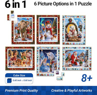 TOSY Picture Cube Enchanted Holiday 6-in-1 magnetic picture puzzle in frame - view 5